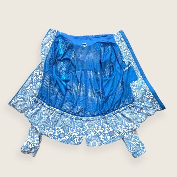 Lululemon Run: Travel To Track Jacket 10 Peplum Beach Floral White Windbreaker - Picture 6 of 9